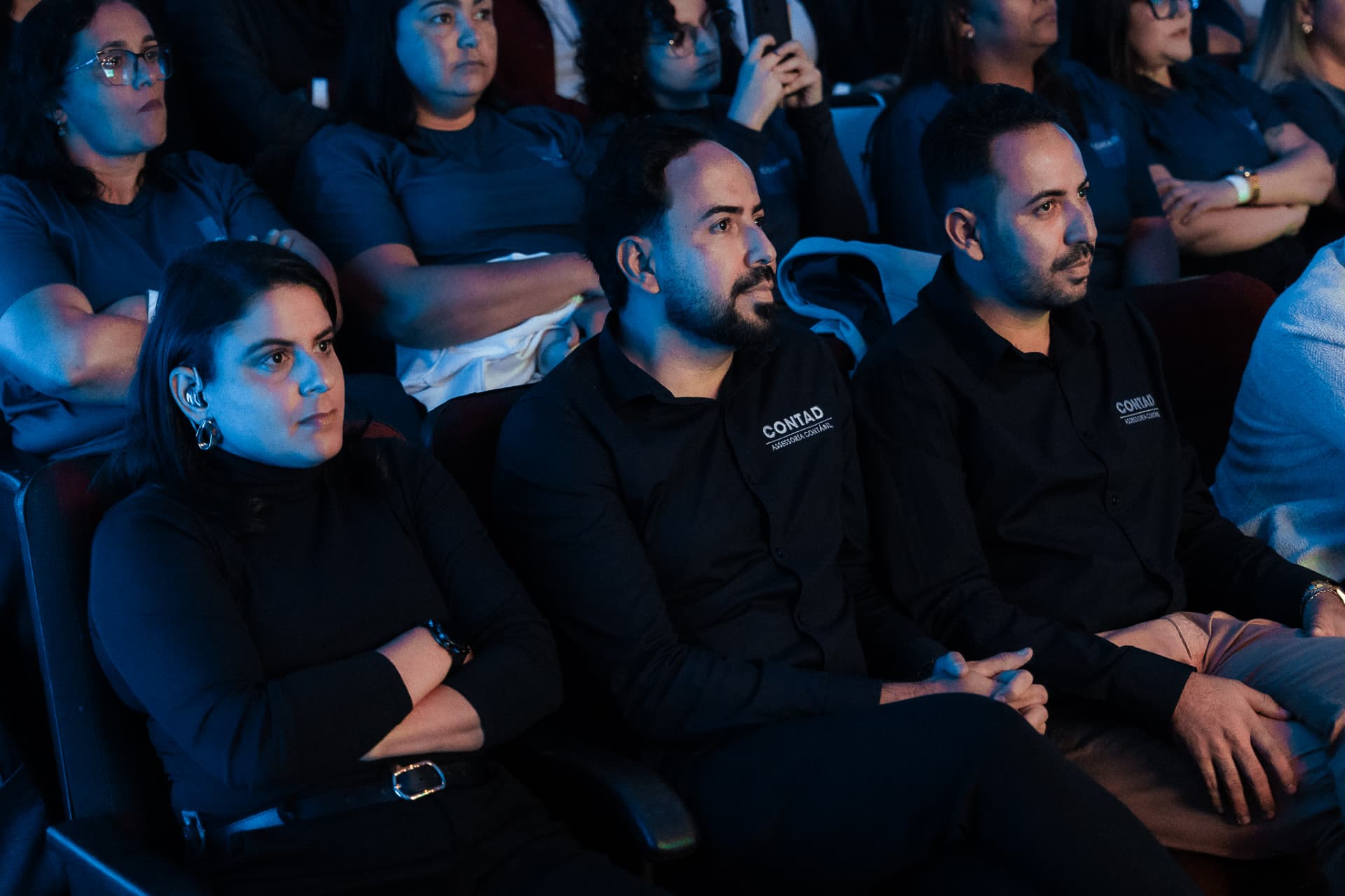 Equipe ContaD acompanhando a palestra