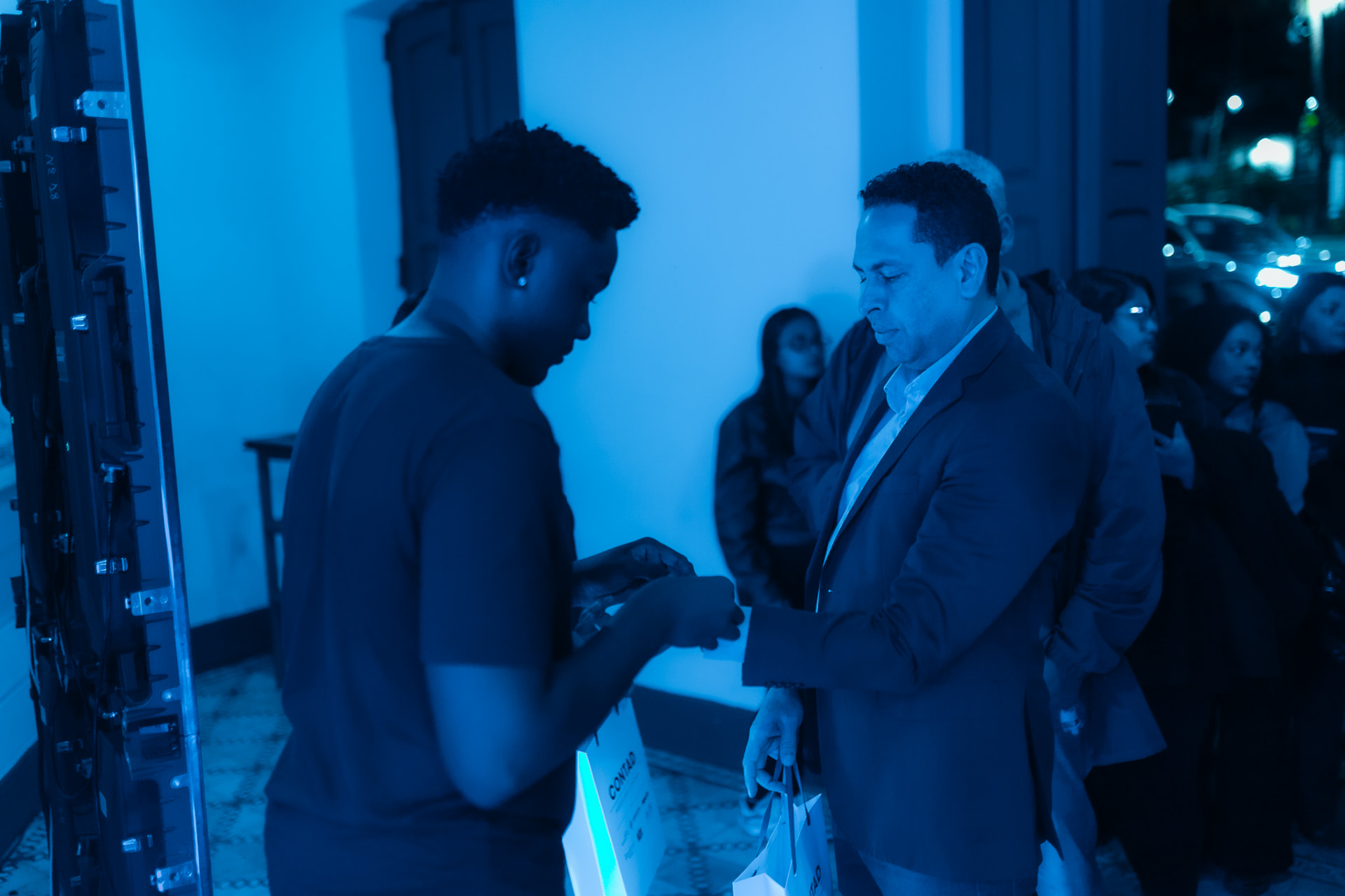 Recepção dos participantes no evento